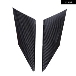 BMW ABS カーボン/ブラック 5シリーズ G60 2024 + カーセンター コントロール ティーカップサイド パネル カバー ステッカー インテリア アクセサリー - carbon fiber