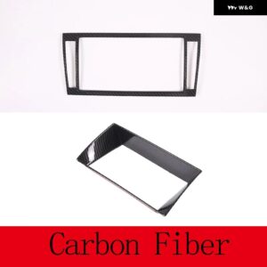 ジャガー ABS カーボン/マットブラック F タイプ 2013-18 カーセンター コンソール ナビゲーション画面 装飾 フレーム ステッカー ア - 2 pcs Carbon Fiber