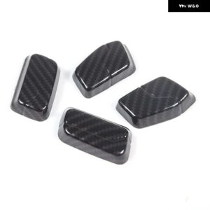 BMW 5シリーズ G60 2024 ABS カーボンカーシート調整 ボタン カバー トリム ステッカー インテリア アクセサリー - carbon fiber