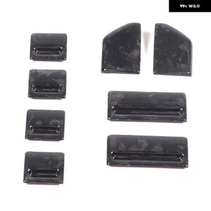 ジャガー F タイプ 2013-2024 カーボン中央 制御 空調 ボタン スイッチカバー 装飾 ステッカー カーアクセサリー - Forged pattern