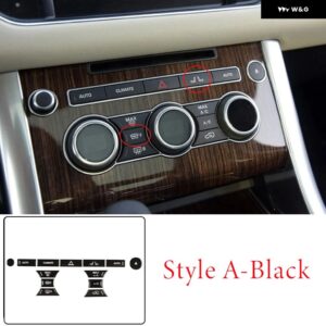 ランドローバー レンジローバー スポーツヴォーグ 2014-17 中央 制御 空調 ボタン 装飾 ステッカー カーアクセサリー - Style A Black