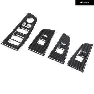 BMW 1シリーズ 2シリーズ F40 F44 2020-2023 ABS カーボン窓ガラスリフト ボタン フレーム ステッカー インテリア アクセサリー - carbon fiber