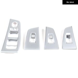 BMW 1シリーズ 2シリーズ F40 F44 2020-2023 ABS カーボン窓ガラスリフト ボタン フレーム ステッカー インテリア アクセサリー - Silver