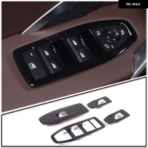 BMW ABS ブラック X1 U10 U11 2023-2024 インテリア キット ステアリングホイール ダッシュボード コンソール ギア シフト パネル カバー トリム ステッカー - Style 1