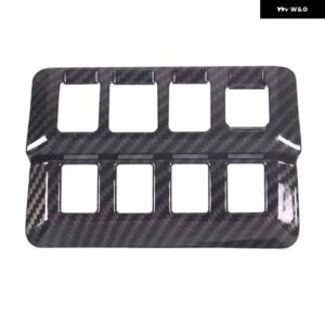 スバル WRX VB 2021-23 ABS カーボン/レッド車屋内テールゲートスイッチフレーム インテリア アクセサリー - carbon fiber