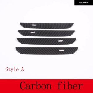 BMW X1 U11 2023 5シリーズ G60 2024 ABS カーボンハンドルカバー 装飾 ステッカー アクセサリー - Style A carbon fiber