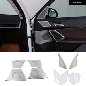 BMW X1 IX1 U10 U11 2023-2024 合金 ドア スピーカー カバー トリム カバー A ピラー ツイーターカバー 装飾 アクセサリー - 10-pcs