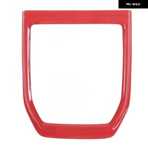 スバル WRX 2021-2023 ABS マットブラックカーセンター コントロール ギア シフト パネル ステッカー カー インテリア アクセ - red