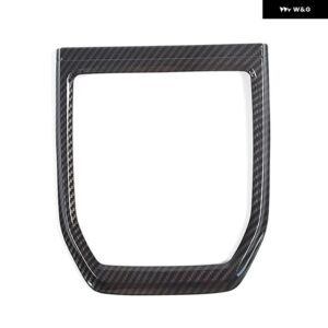 スバル WRX 2021-2023 ABS マットブラックカーセンター コントロール ギア シフト パネル ステッカー カー インテリア アクセ - carbon fiber