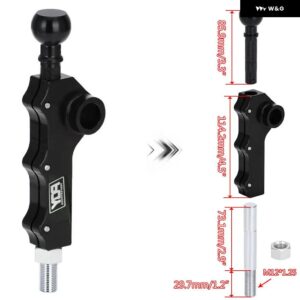 スバル 2008-2014 WRX レガシィ アウトバック レガシィ フォレスター 用 ダブル短 フォーカス シフター カスタム 可能な 3 つ - Black PQY logo