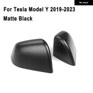 テスラ 外装 バック ミラー サイド ミラー ハウジング カバー キャップシェル モデル3 Y 2017-2023 グロスマットブラックカーボンパ - Y Matte black