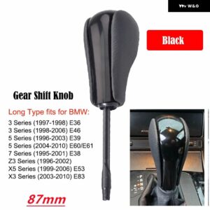 BMW 品質 ギア シフト ノブ E39 E46 E53 E60 E61 E63 E64 E83 E81 E82 E87 E90 E91 E92 E93 自動 スタイリング - Black-Long