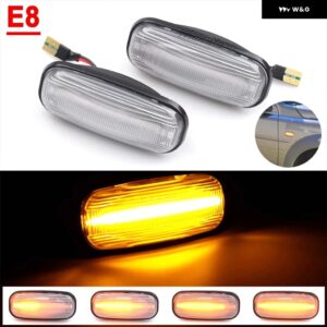 ランドローバー 2個 アンバー ダイナミック流れる LED サイド マーカーライト ディスカバリー 2 1999-2004 ディフェンダーフリーランダー 1 2002-2005 - Dynamic Crystal