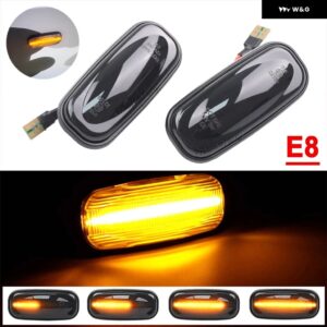 ランドローバー 2個 アンバー ダイナミック流れる LED サイド マーカーライト ディスカバリー 2 1999-2004 ディフェンダーフリーランダー 1 2002-2005 - Dynamic Smoked