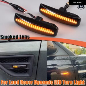 ランドローバー LED ダイナミックサイドマーカー ウィンカーライト LR2 フリーランド 2 2007-2014 L359 LR3 ディスカバリー 3 2004-2014 L319 - Dynamic Smoked