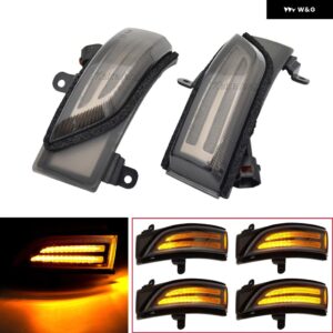 スバル 1ペア アウトバック インプレッサ WRX STI フォレスター レガシィクロストレック LED バックミラー サイドミラー - Dynamic Smoked lens