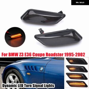 BMW 2個 ダイナミック LED ウィンカーライト E36 Z3 クーペ/ロードスター 34366 サイドマーカーランプ - Dynamic Smoked
