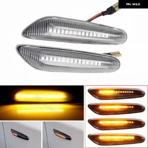 BMW 2X サイド マーカーライト ダイナミックイエロー LED サイドマーカーウィンカー E90 E91 E92 E93 E46 E60 E82 カーアクセサリー - Glossy Crystal
