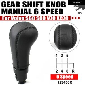 ボルボ S60 2004-2009 S80 2004-2006 V70 II 2004-2008 XC70 II 2004-2007 5/6 マニュアル ギア シフト ノブ質ヘッド - 6 speed