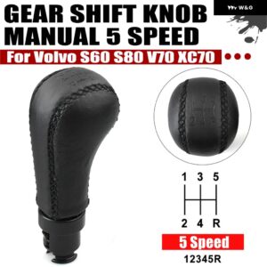 ボルボ S60 2004-2009 S80 2004-2006 V70 II 2004-2008 XC70 II 2004-2007 5/6 マニュアル ギア シフト ノブ質ヘッド - 5 speed