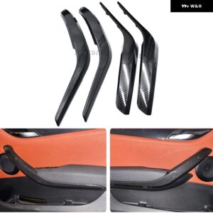 BMW インテリア インナードアプル キャリア カバー ハンドル トリム X1 E84 16D/16I/18D/20D 2008-16 - Carbon Fiber Set