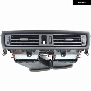 BMW 5シリーズ F10 F11 F18 2010-2017 LHD セントラ ル コンソール エアコン クローム AC ベント完全 アセンブリ 64229209136 - Plain Black Version