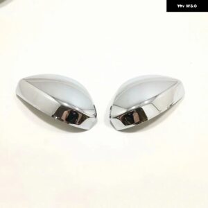 ジャガー F-PACE F ペース 2016-2018 ABS クローム/カーボン アウトサイドドア バックミラー レインアイブロウカバー 2個 - Chrome
