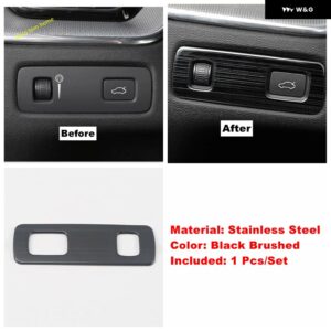 ボルボ ヘッドライト ヘッドランプ スイッチ スパンコール調整 装飾 カバー トリム XC90 XC60 XC40 S90 V90 2018 - 2023 カーアクセサリー - Black Brushed