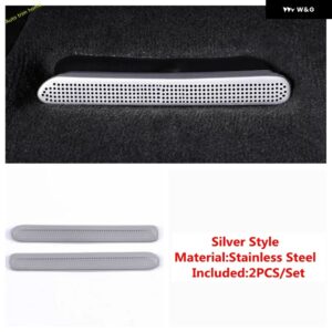 BMW ステンレス シート AC 熱床 エアコン ダクトベント アウトレット グリル カバー 3シリーズ G20 2019 - 2024 - Silver