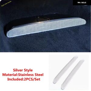 BMW ステンレス シルバー/ブラックシート AC 熱床 エアコン ダクトベント アウトレット グリル カバー 6GT 6 GT 2012 - 2023 - Silver