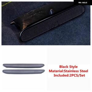 BMW ステンレス シルバー/ブラックシート AC 熱床 エアコン ダクトベント アウトレット グリル カバー 6GT 6 GT 2012 - 2023 - black