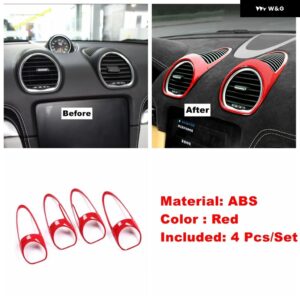 ポルシェ ダッシュボード 空調 AC コンセントベント 装飾 フレーム カバー トリム 718 ケイマンボクスター 2017 - 2021 アクセサ - Model A