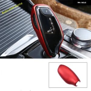 BMW トランス ミッション シフター ノブギアヘッドハンドル 装飾 フレーム カバー トリム X3 G01 2018-2023 カーアクセサリー - Red Style