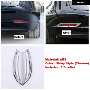 テスラ フロントリア フォグランプ ライト 装飾 カバー トリム モデル3 2018 - 2021 ブラック/ABS クローム/カーボンルック - Model B