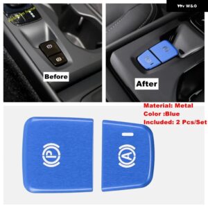 ボルボ 電動ハンドブレーキハンドブレーキ パーキング ボタン 装飾 パネル カバー トリム XC40 2018-2024 カーアクセサリー - blue