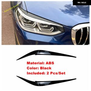 BMW フロントヘッドバンパー ライトランプ アイブロウ 装飾 カバー トリム X3 G01 2018 - 2023 / X4 G02 2019 - 2023 カーアクセサリー - Black Style