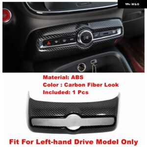 ボルボ ダッシュボード エアコン AC コンセント ヘッドライト スイッチ ボタン コントロール パネル カバー トリム XC40 2018 - 2024 カーアクセサリー - C Carbon Fiber Look