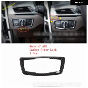 BMW ウィンドウリフト ボタン ギア シフト ボックス ヘッドライト ランプ 装飾 フレーム カバー トリム X1 F48 2016 - 2021 カーアクセサリー - Model E