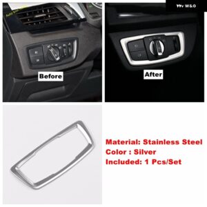 BMW ウィンドウリフト ボタン ギア シフト ボックス ヘッドライト ランプ 装飾 フレーム カバー トリム X1 F48 2016 - 2021 カーアクセサリー - Model D