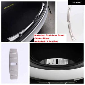 テスラ フロント エンジン リア ブーツ トランク バンパー シルプレートガードカバー トリム モデル3 2018 - 2021 メタル - Model I
