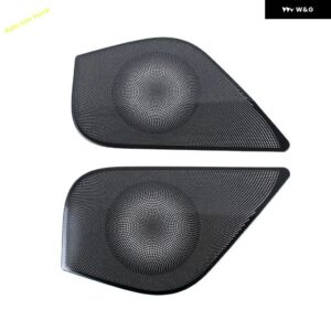 テスラ フロントリア ドアウィンドウピラー A ステレオ スピーカー オーディオ サウンドツイーターカバー トリム モデル3 2024+カーアクセ - Door -Black