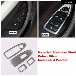 BMW AC エアベント アウトレット リフト ボタン ヘッドライト スイッチ カバー トリム X1 F48 2016 - 2021 / X2 F39 2018 - 2021 シルバー - model　a