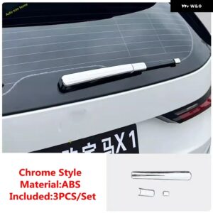 BMW ABS クロームカーボンリア トランク ウィンドウ ワイパー アームブレード 装飾 フレーム カバー トリム X1 U11 2023 2024 カーアクセサリー - ABS　Chrome