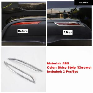 テスラ リアバンパー フォグランプ ランプ アイブロウ 装飾 パネル カバー トリム モデルY 2021 2022 ABS クローム - Chrome