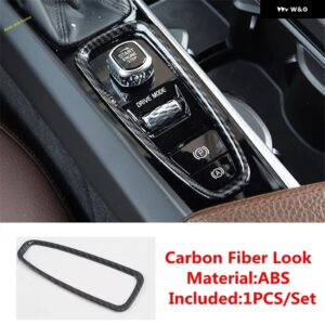 ボルボ センター コンソール アームレスト ギアストール BRAKEHAND 装飾 フレーム カバー トリム XC90 XC60 S90 V90 V60 S60 2015 - 2024 - Carbon Fiber Look