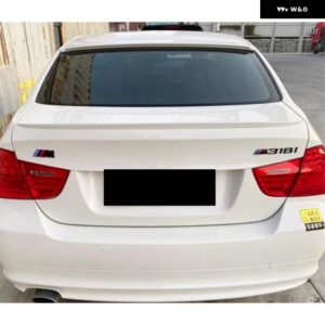 BMW 3シリーズ E90 セダン/2005-2012 スポイラー ABS プラスチック トランク リアリップテールウィング ブラックホワイト - Glossy　White