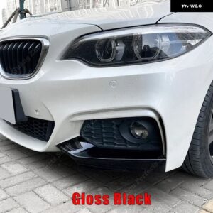 BMW フロントバンパー スプリッターリップ フォグライト フレーム F87 M2 F22 F23 220I 228I 230I M235I M240I M スポーツ 2014-2022 ヘッドライト - DOWN　Gloss　Black
