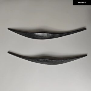 BMW 2個 ヘッドライト アイブロウ ABS グロスブラック 38657 セダン/ツーリング 3シリーズ E90 E91 - carbon　look