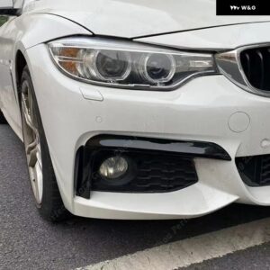 BMW フロントバンパー アッパー トリム スプリッターキット フォグランプ カバー 4シリーズ F32 F33 F36 M-SPORT 420I 428I 435I 440I M-TECH 2014-2020 - Gloss　Black