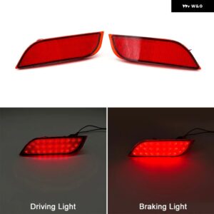 スバル 2機能LEDリアバンパー リフレクター ランプテールブレーキ ハザード灯 インプレッサ WRX STI XVクロストレックエクシーガレヴ - Red Lens